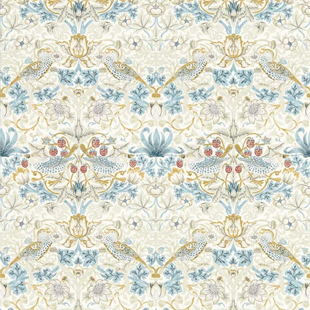 STRAWBERRY THIEF WP William Morris Designs Wallpaper Animales