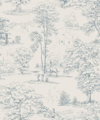 Papel pintado de paisajes y toile de jouy