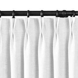 confección de cortinas tipo abanico doble
