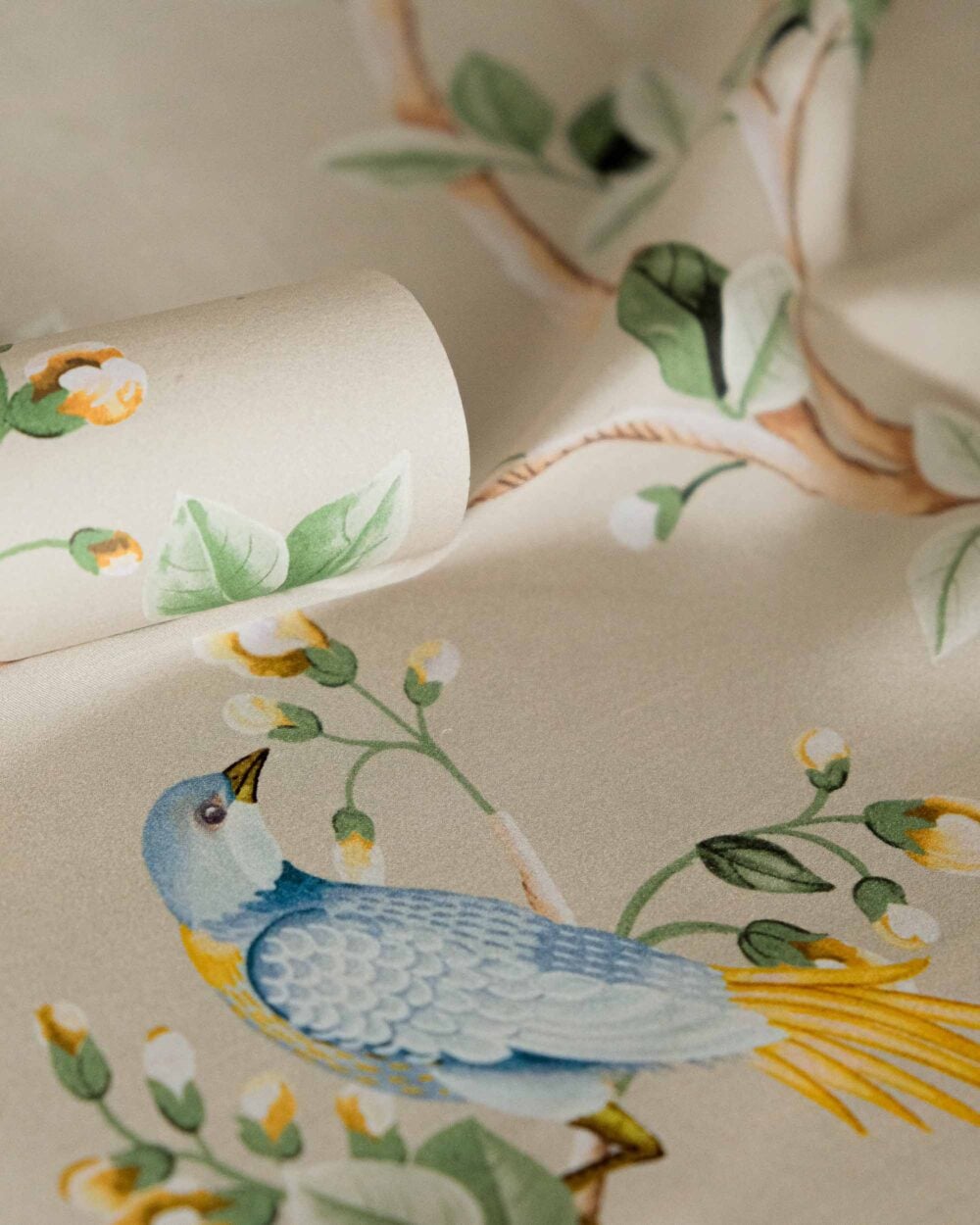 BIRDS PROSPERITY FABRIC Colección "Forbidden City Fabrics" Estilo Chinoiserie