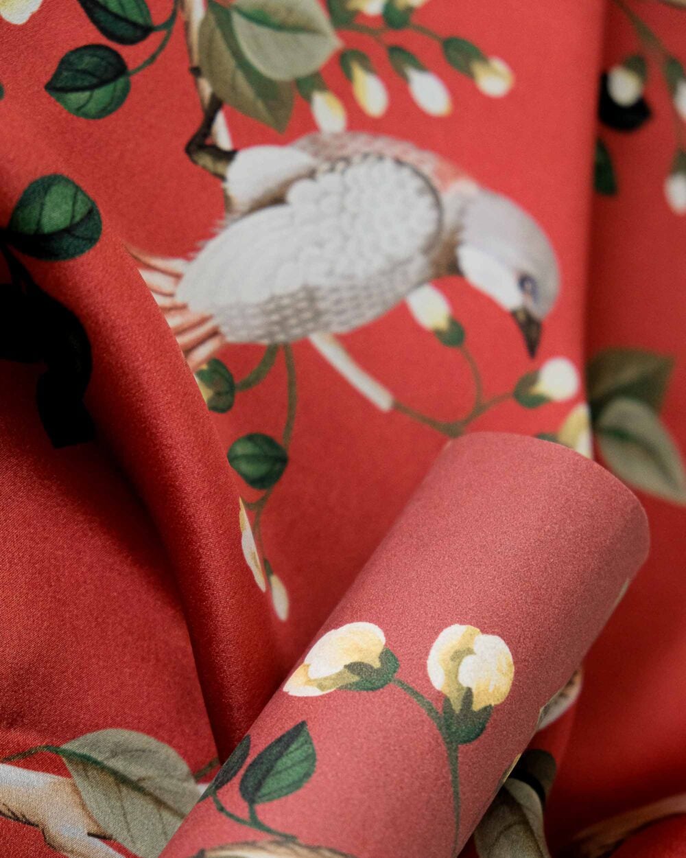 BIRDS PROSPERITY FABRIC Colección "Forbidden City Fabrics" Estilo Chinoiserie