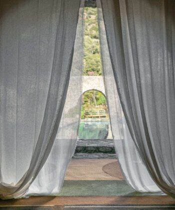 Cortina de gasa de lino doble (150 x 320 cm cada panel) Accesorios de Élitis Estilo Contemporáneo Cortina de gasa de lino doble (150 x 320 cm cada panel)