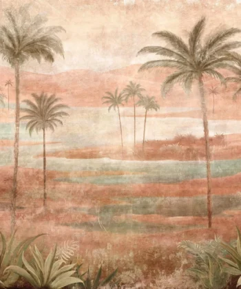 Mural de papel pintado de un paisaje de palmeras de Marrakech Colección "Berber" Estilo Étnico
