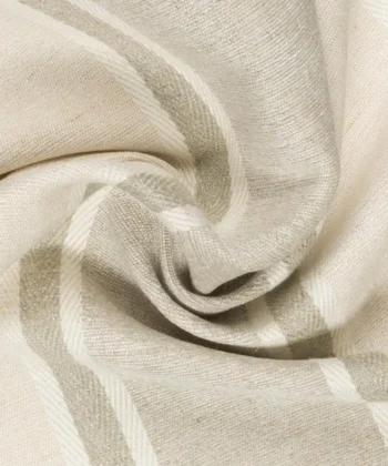 Jacquard de rayas anchas atemporales en tonos naturales Les Creations de la Maison Estilo Natural - Rústico Jacquard de rayas anchas atemporales en tonos naturales