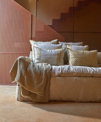 Egon Ocre Cojines Linatura Cojines Boho