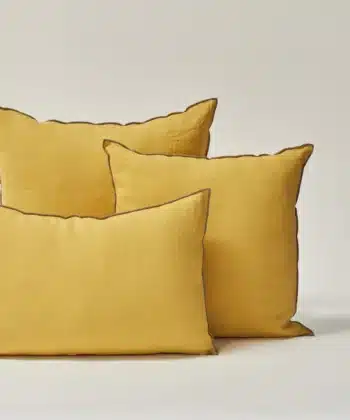 Joan Amarillo Cojines Linatura Estilo Contemporáneo Joan Amarillo