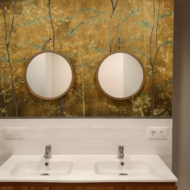¿Te atreverías a meter un paisaje así en tu baño? 🙌
Se trata de un mural espectacular de la firma Coordonné, perteneciente a la colección Botanika, con un diseño de paisaje oriental ("Woods") y acabado vinílico resistente al agua.
.
.
.
.
#bañosbonitos #decoracionbaños #bañosmodernos #aseo #reformabaño #bañosconestilo #Coordonne #PapelPintadoBaño #muraldecorativo  #interiorismo #diseñodeinteriores #decoraciondeinteriores #instadecor #homedecor #decoracionhogar #ideasdeco #inspiraciondeco #casasreales #casasconencanto #papelpintado #papeldecorativo #papeltapiz #murales #muralesdepared #wallpaper #bathroomdesign #interiordesign #wallmural @chicandfabric